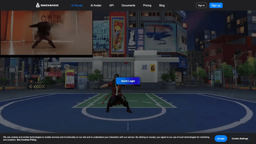 QuickMagic Motion Capture 官网截图