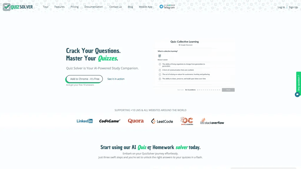 QuizSolver 官网截图