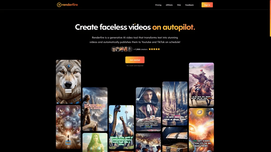 Renderfire AI 官网截图