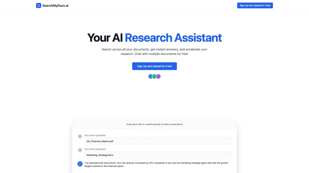 SearchMyDocs.ai 官网截图