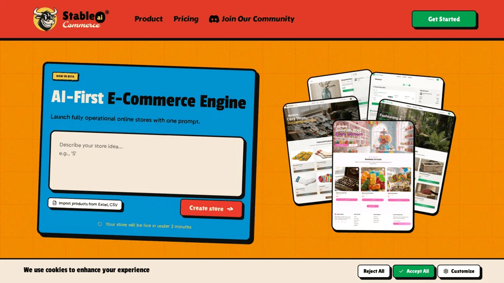 Stable Commerce 官网截图
