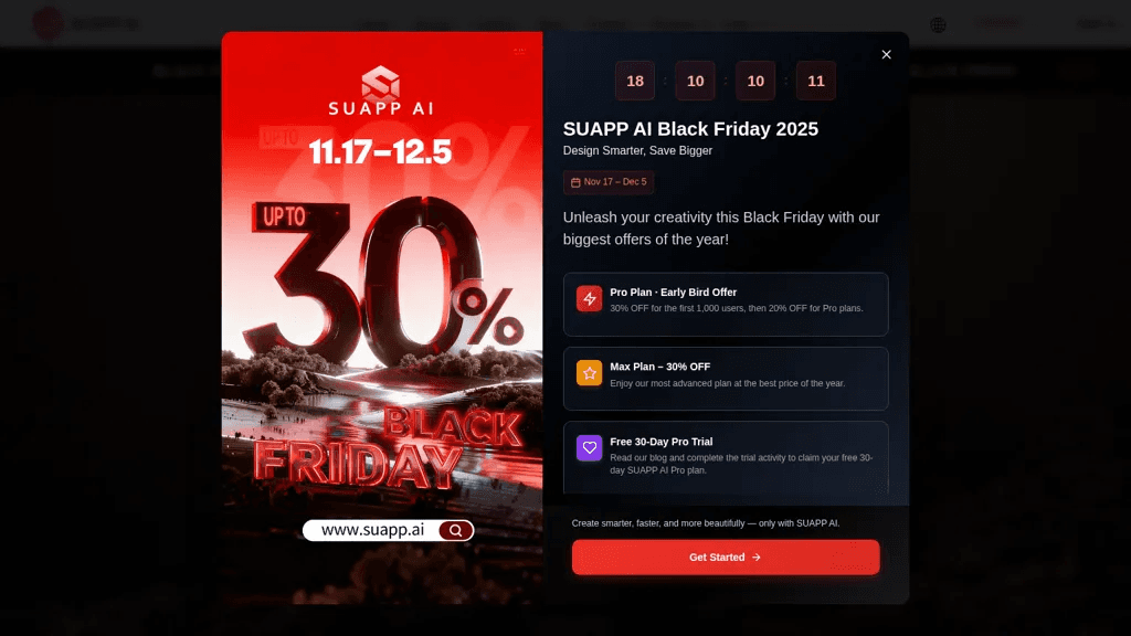 SUAPP AI 官网截图