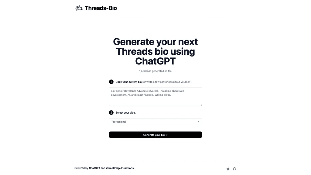 Threads Bio 官网截图