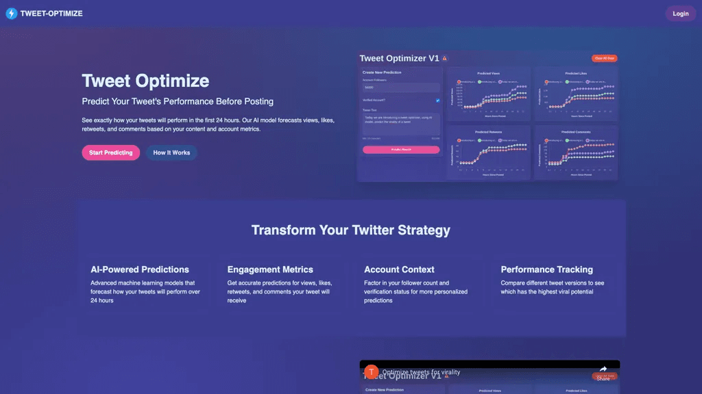 Tweet Optimize 官网截图