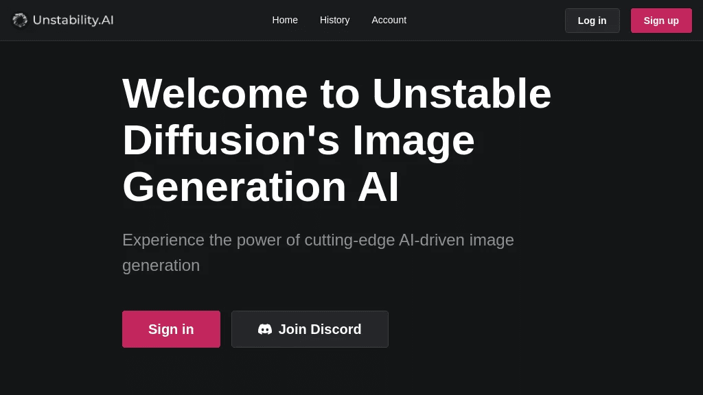 Unstable Diffusion 官网截图