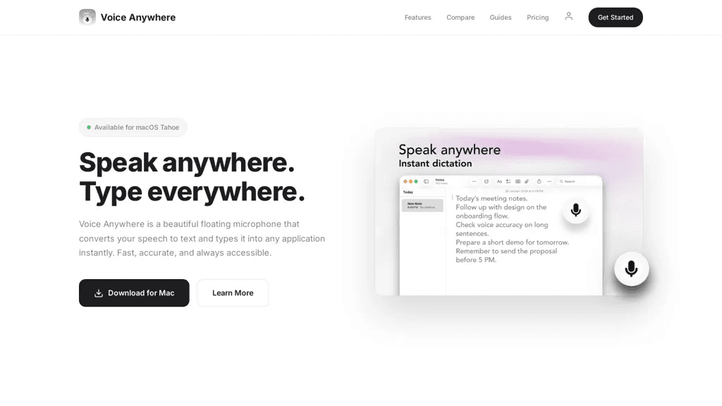 Voice Anywhere 官网截图