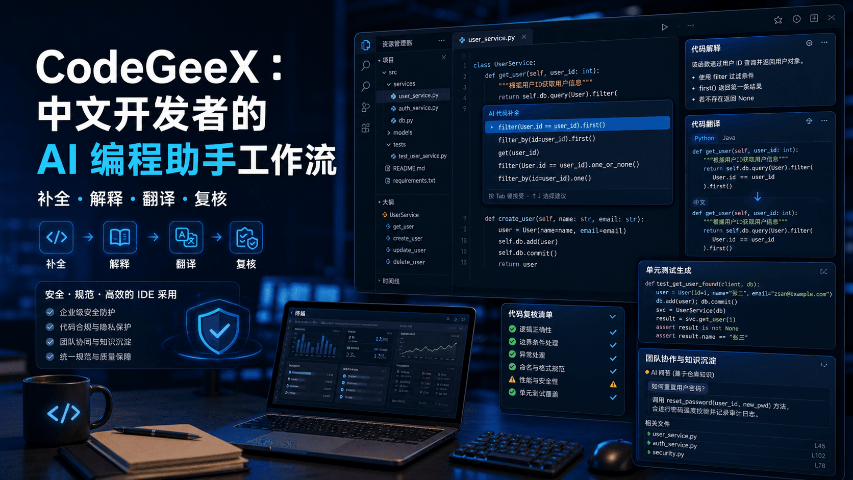 CodeGeeX:中文开发者的 AI 编程助手工作流,不只是代码补全