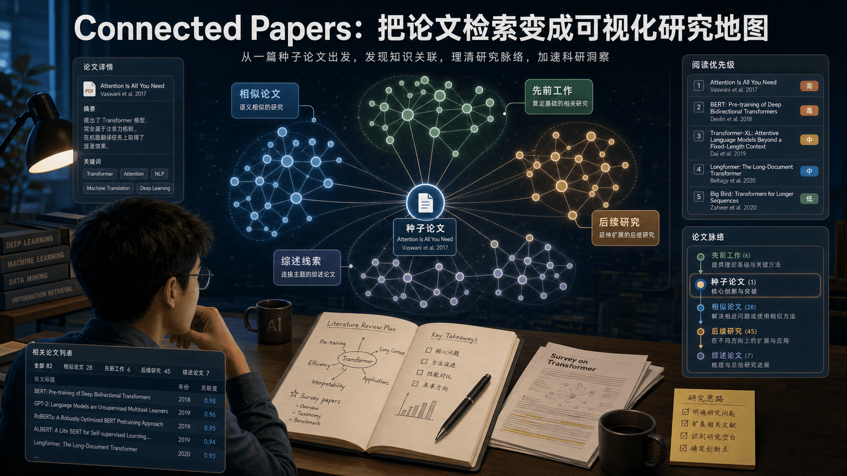 Connected Papers:把论文检索变成可视化研究地图,真正价值是帮你找到文献之间的关系