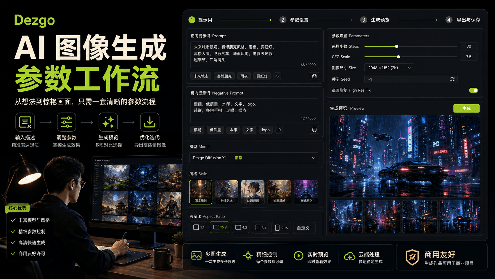 Dezgo:AI 图像生成的关键,不是把提示词写得更长