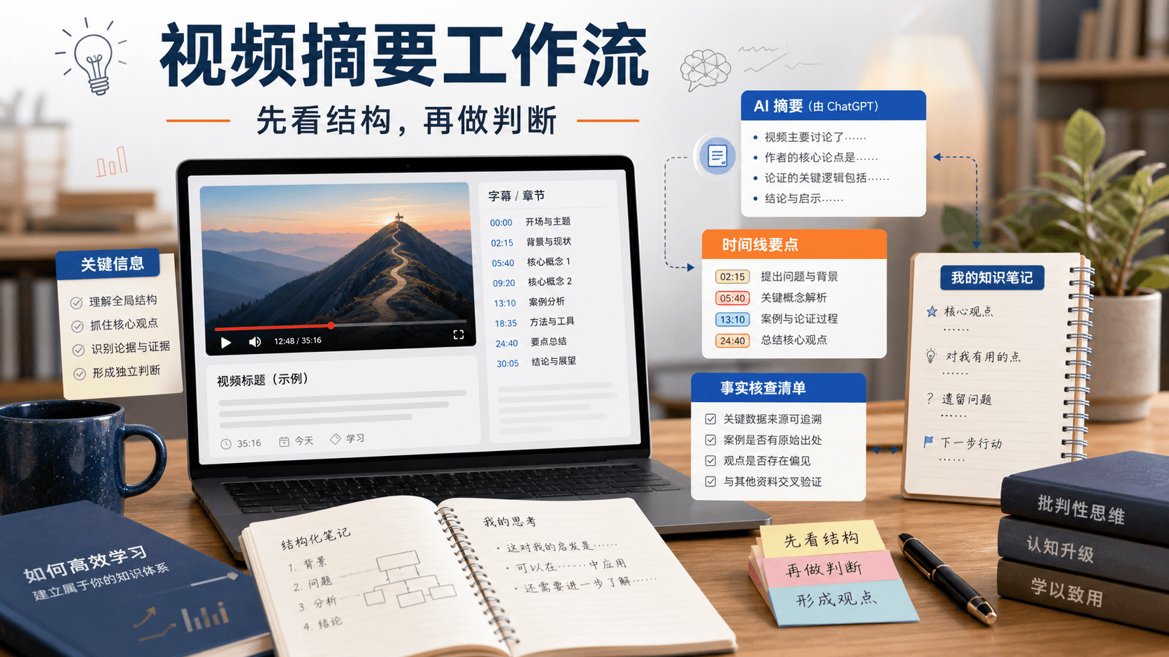 YouTube Summary with ChatGPT:视频摘要的关键,不是少看一遍视频