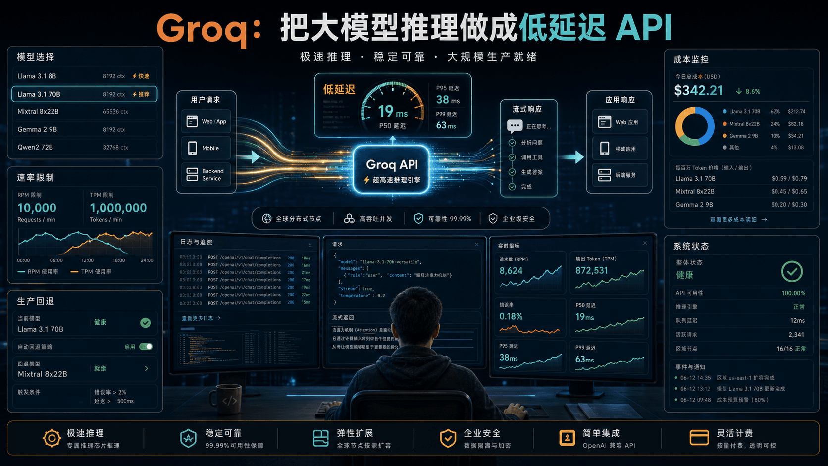 Groq:把大模型推理做成低延迟 API,真正难点是上线后的稳定、限流和成本