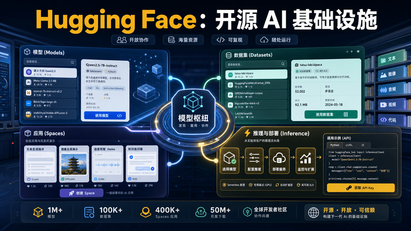 Hugging Face:开源 AI 基础设施,不只是模型下载站