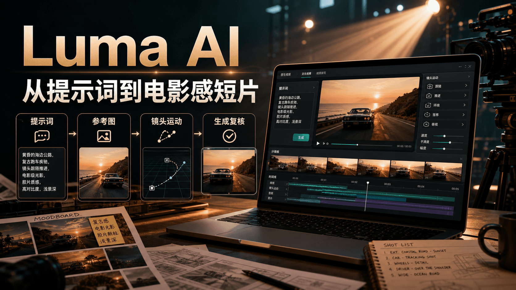 Luma AI:从提示词到电影感短片,关键不是把画面动起来