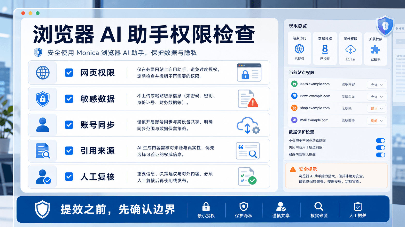 浏览器 AI 助手权限检查