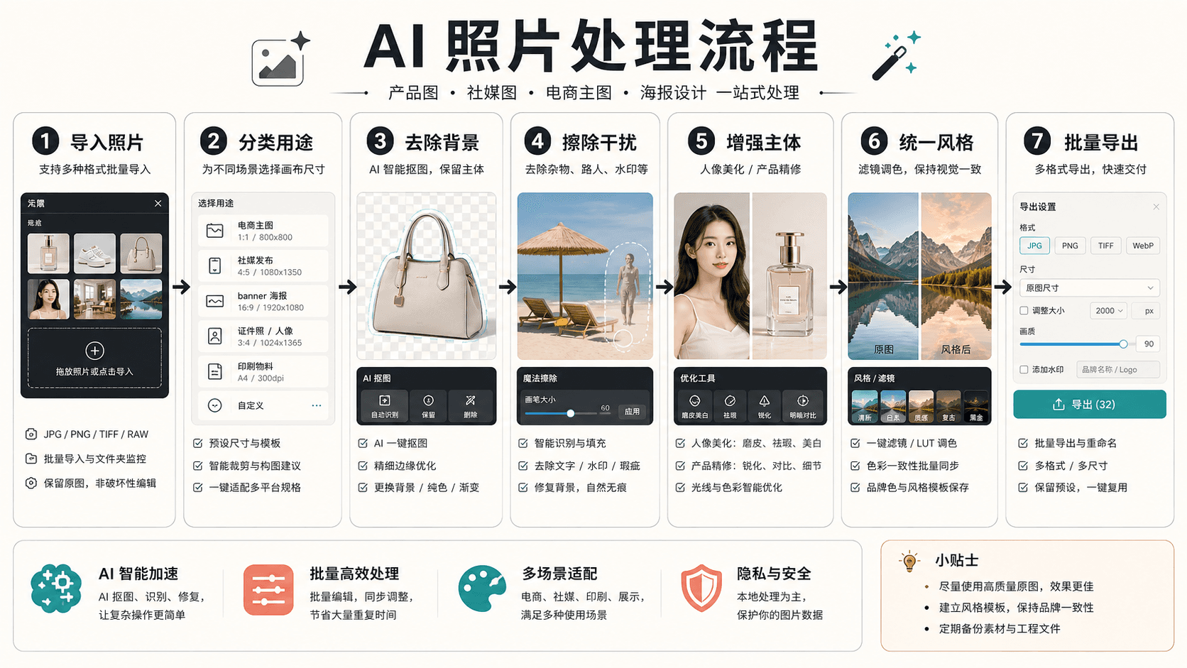 AI 照片处理流程