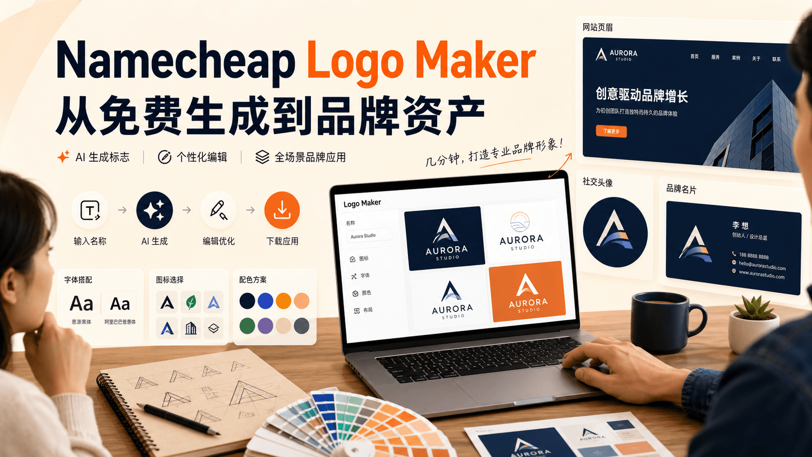 Namecheap Logo Maker:免费生成 Logo 之后,真正要做的是品牌资产