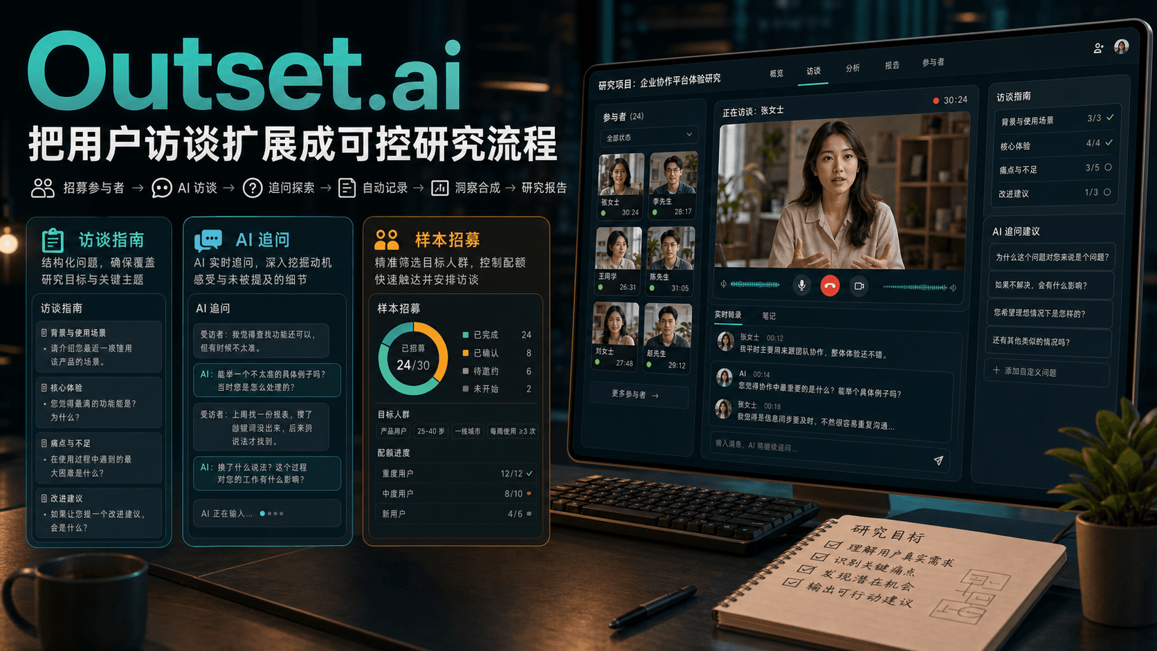 Outset.ai:AI 访谈的关键,不是把研究员换成机器人