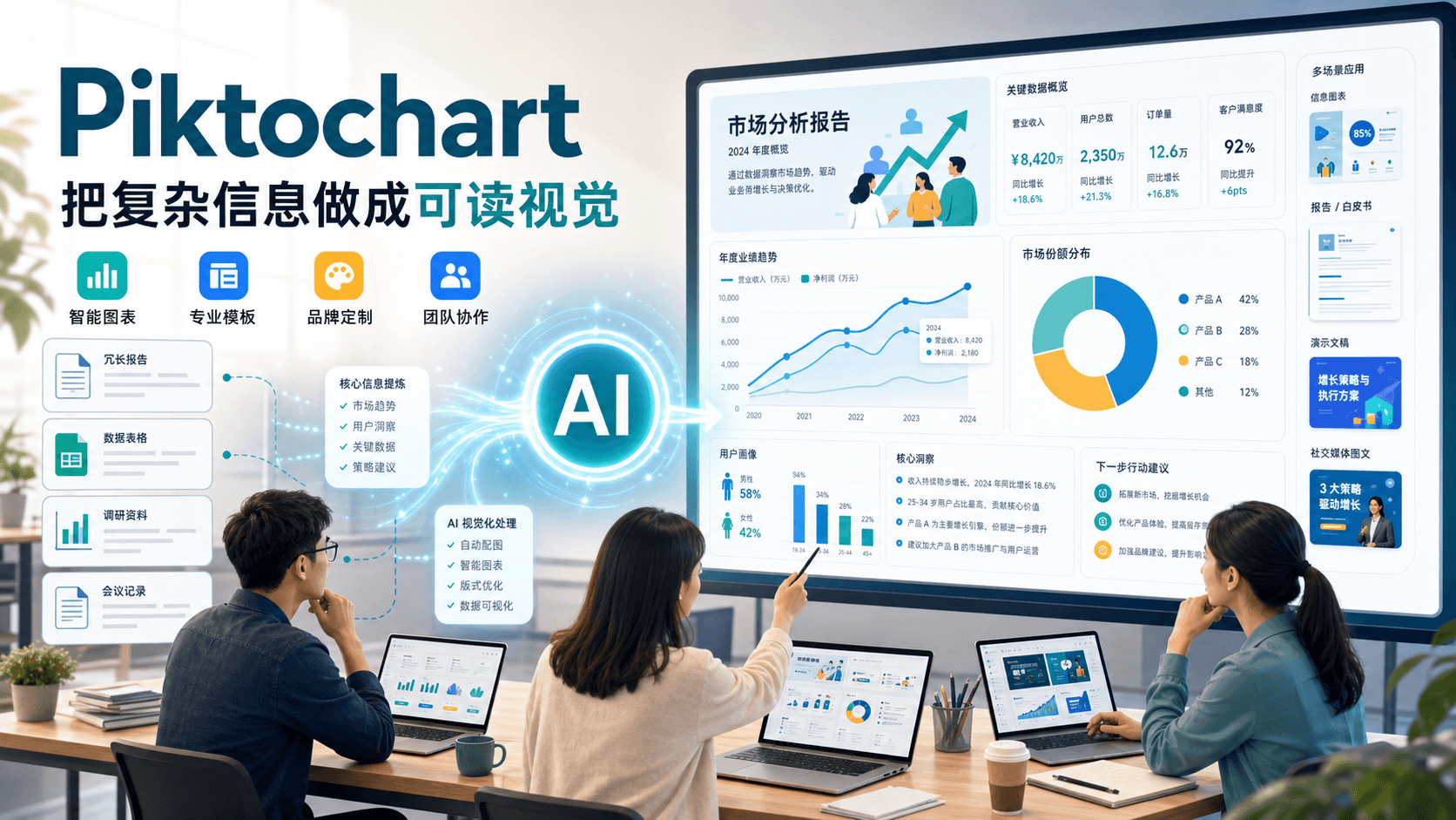 Piktochart:AI 视觉内容的关键,不是套模板