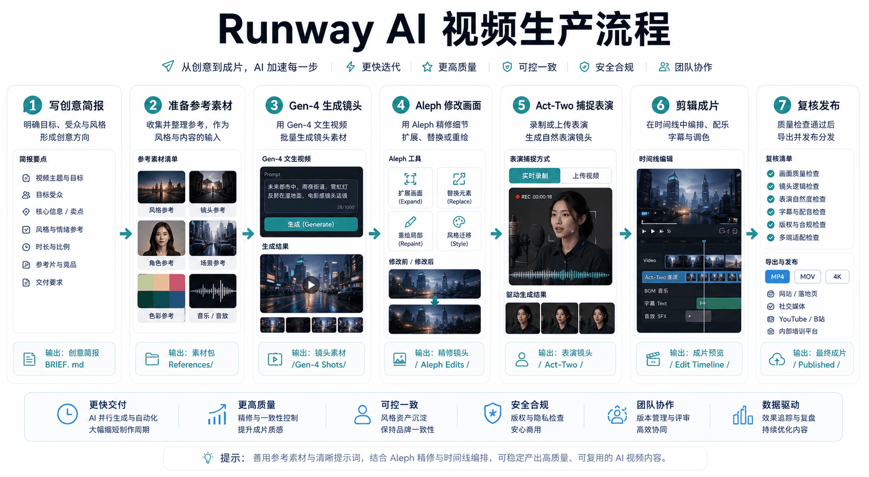 Runway AI 视频生产流程