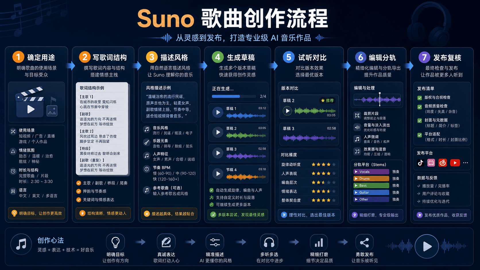 Suno 歌曲创作流程