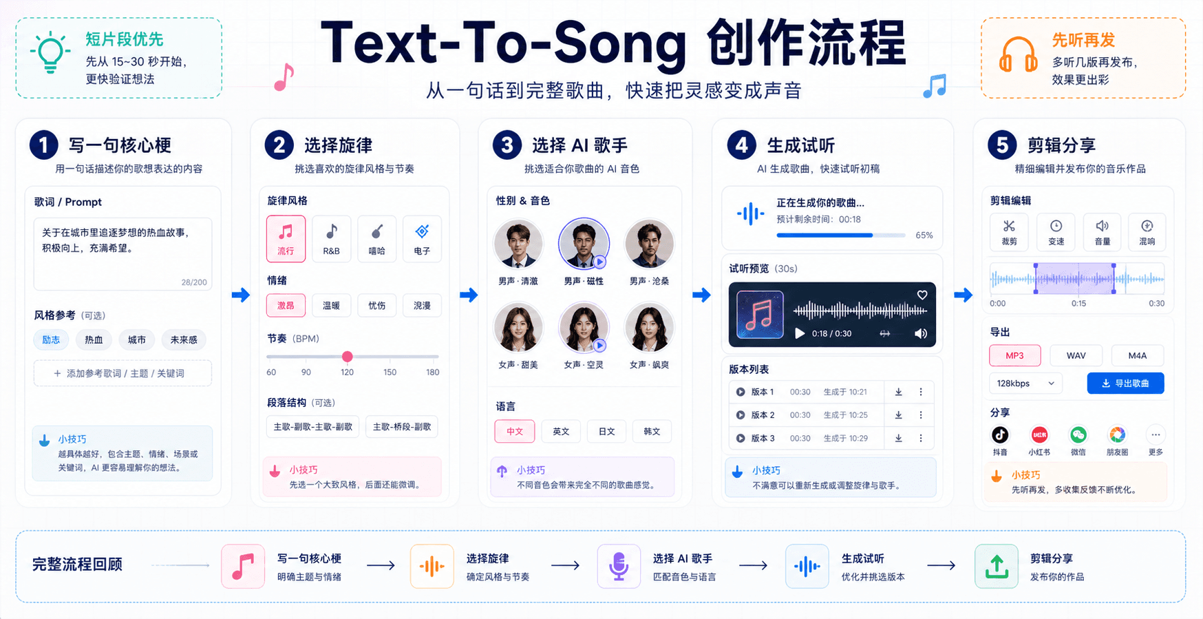 Text-To-Song 创作流程