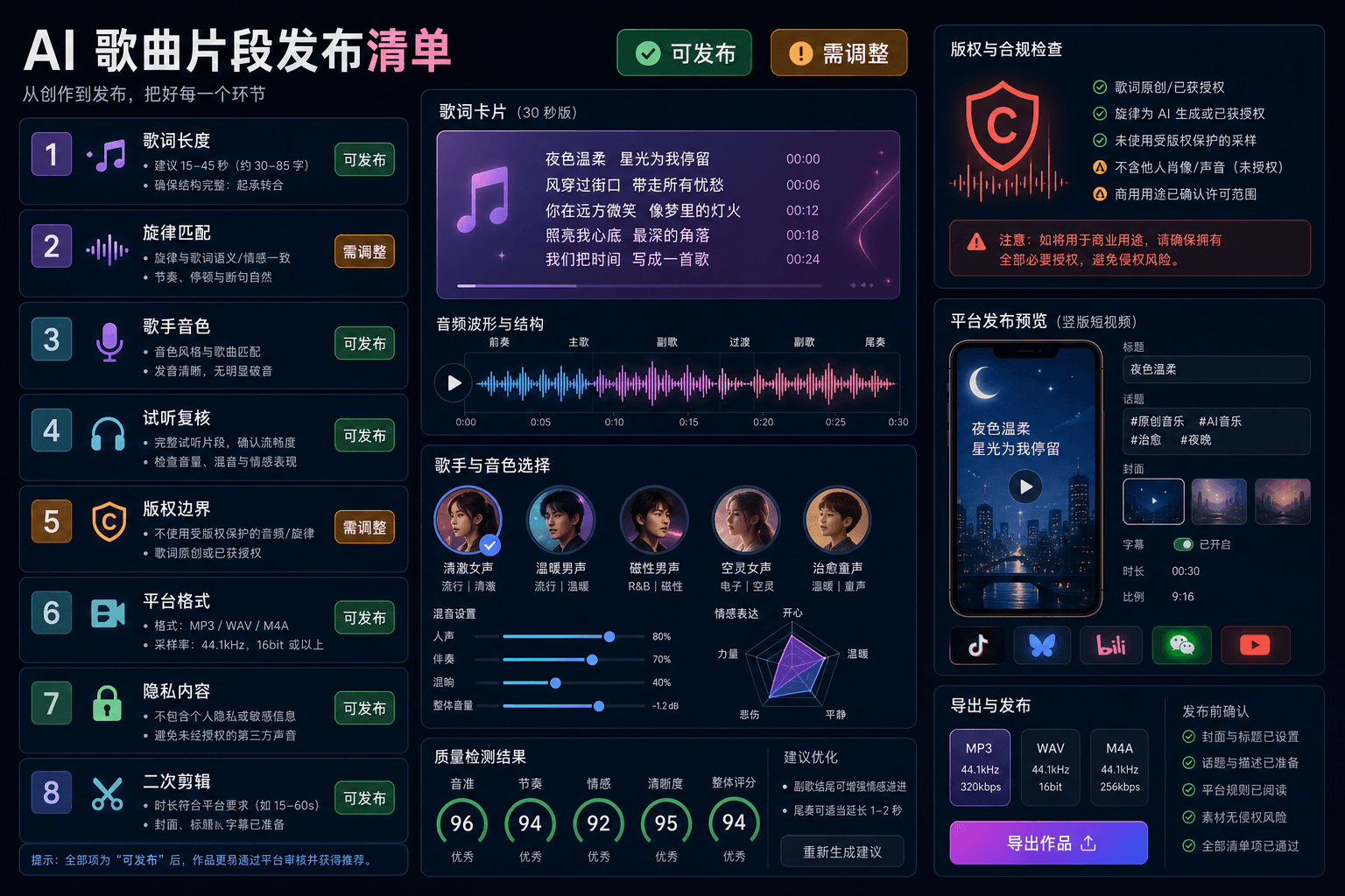 AI 歌曲片段发布清单