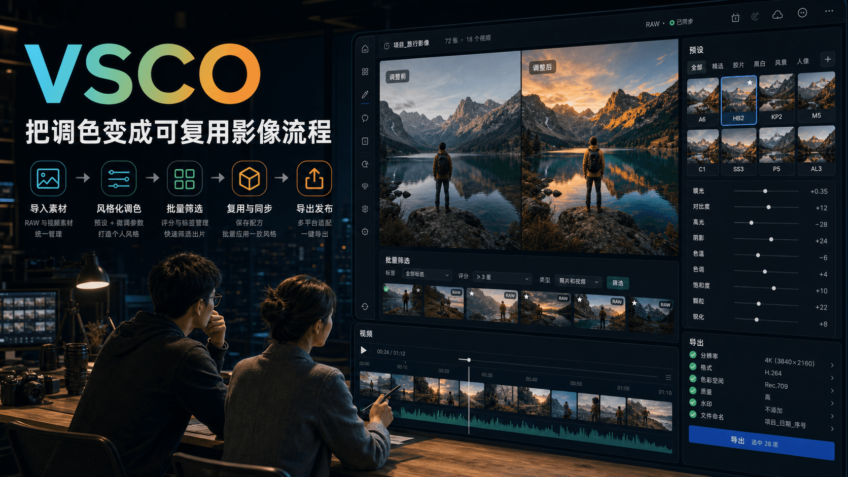 VSCO:把调色变成可复用影像流程