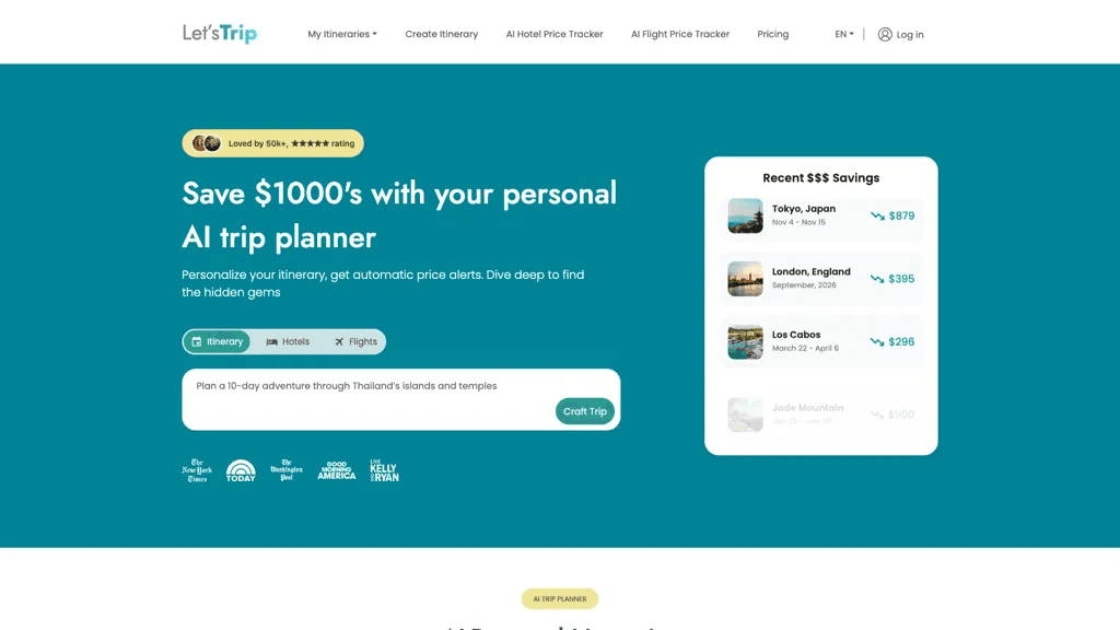 Let's Trip AI 工具截图
