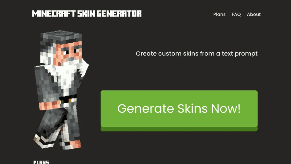 Minecraft Skin Generator 工具截图